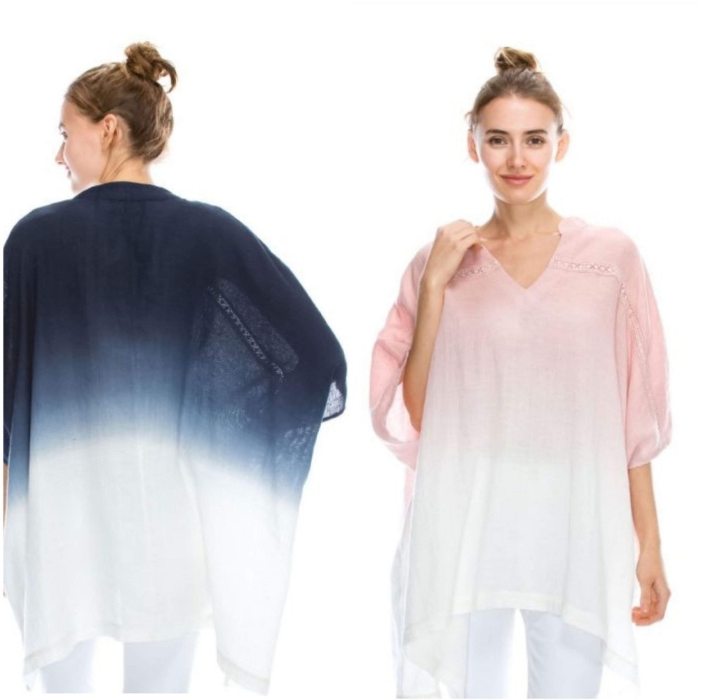 LINEN OMBRE TONED TOP